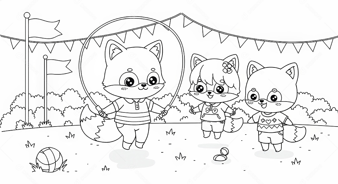 Desenho para colorir de animal.