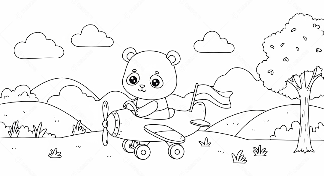 Desenho para colorir de animal.