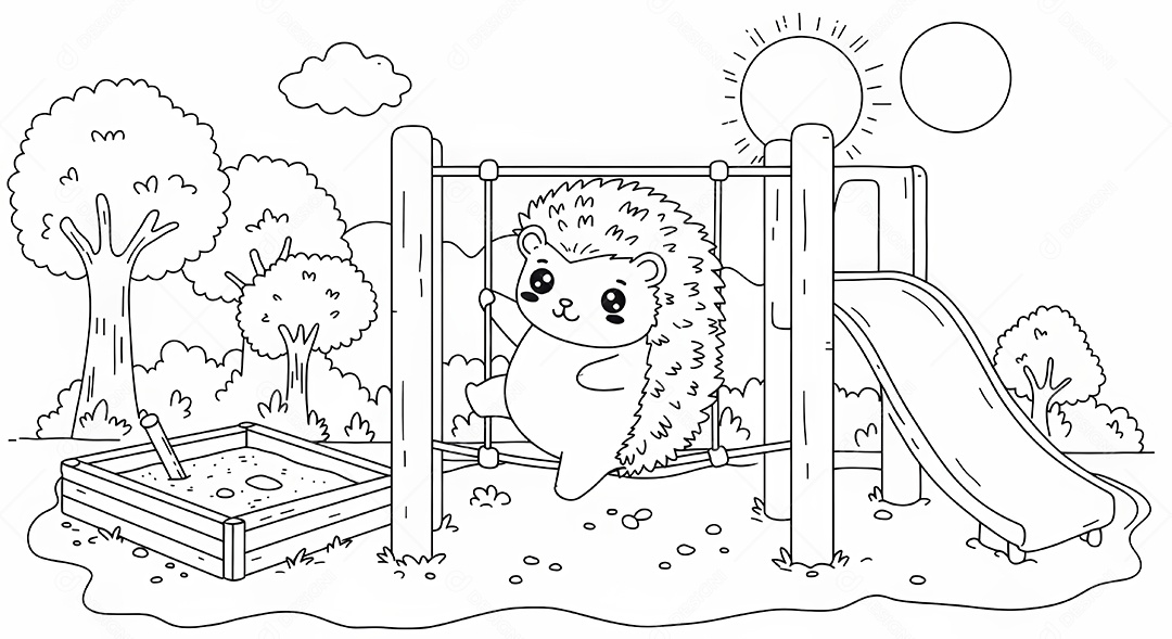 Desenho para colorir de animal.