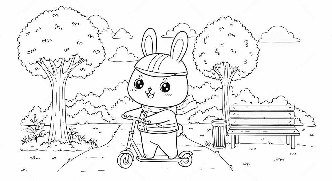 Desenho para colorir de animal.