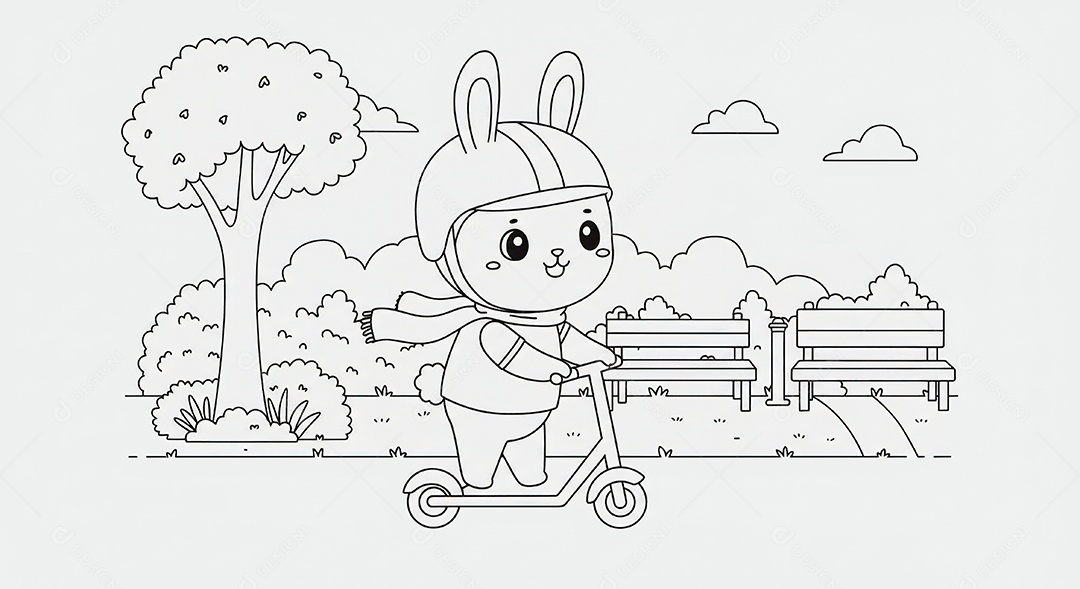 Desenho para colorir de animal.