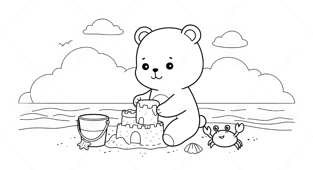 Desenho para colorir de animal.