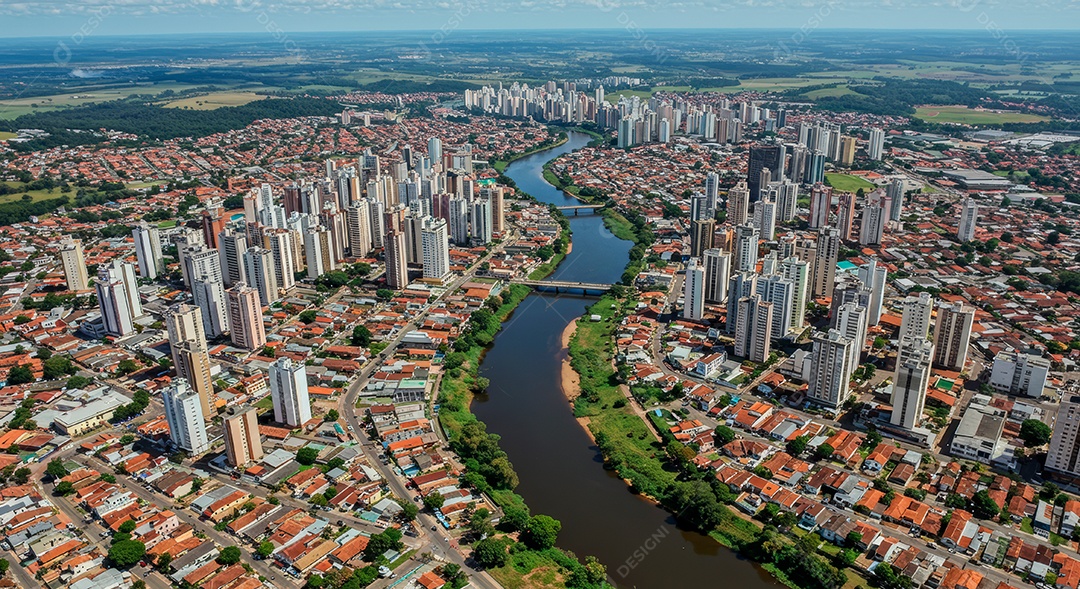 Lindo retrato realista de cidade turística Brusque.