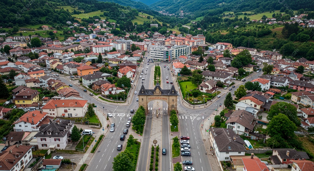 Lindo retrato realista de cidade turística Brusque.