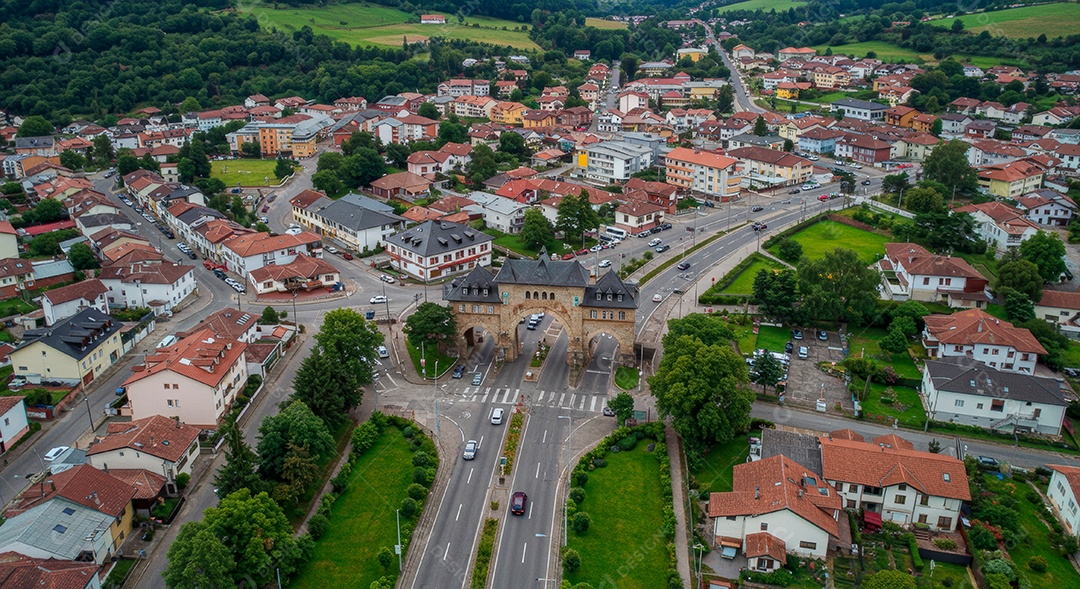 Lindo retrato realista de cidade turística Brusque.