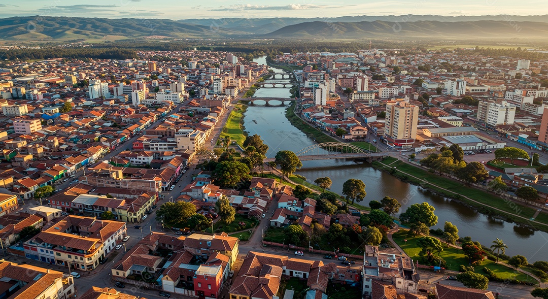 Lindo retrato realista de cidade turística Brusque.