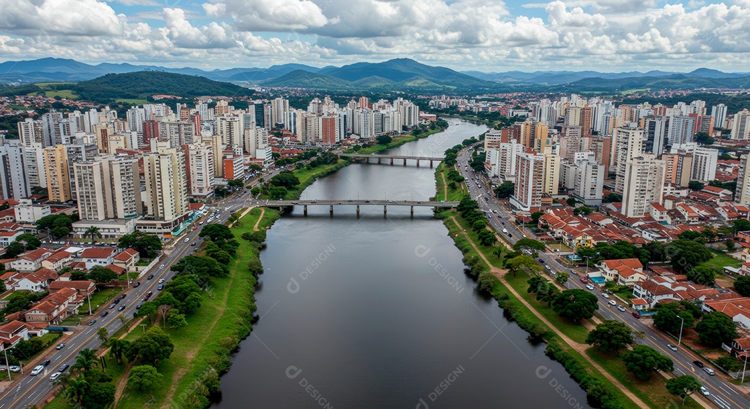 Lindo retrato realista de cidade turística Brusque.
