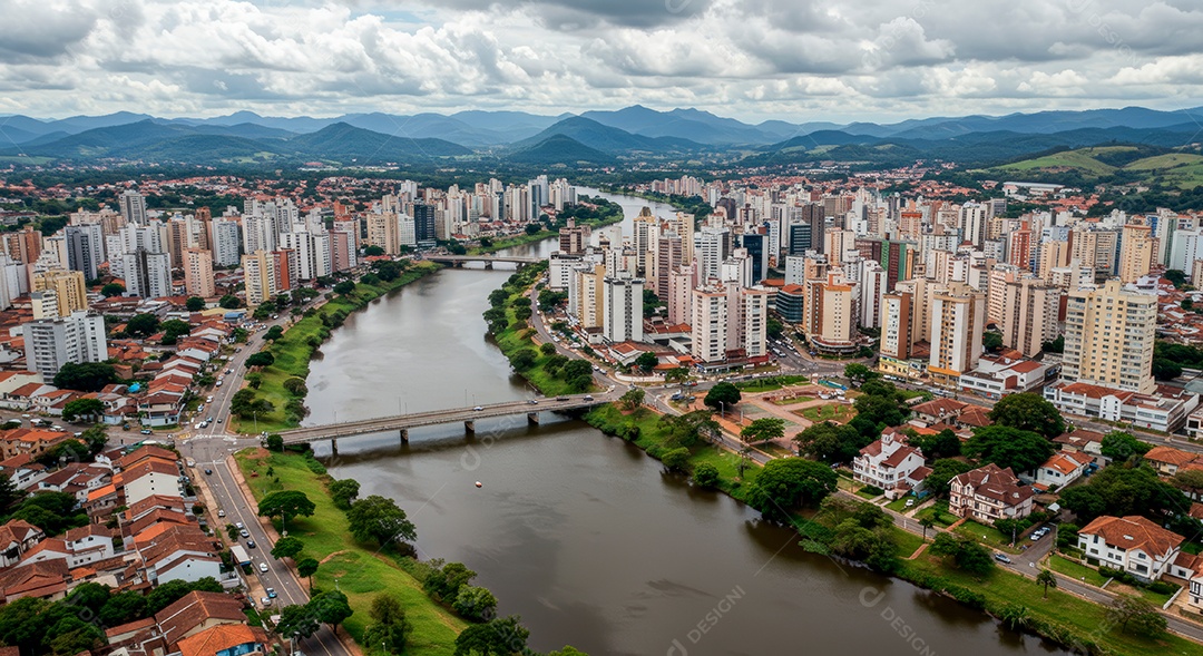 Lindo retrato realista de cidade turística Brusque.