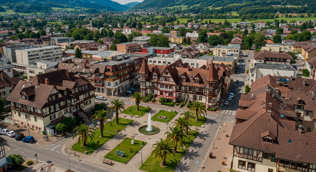 Lindo retrato realista de cidade turística Brusque.