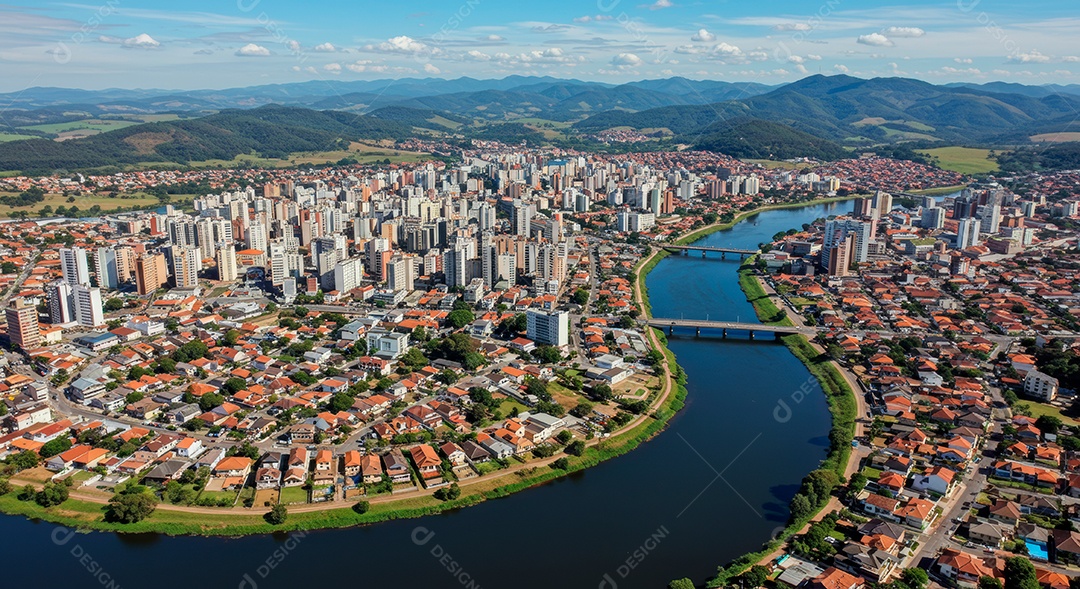 Lindo retrato realista de cidade turística Brusque.