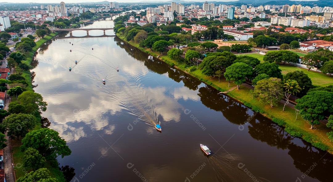 Lindo retrato realista de cidade turística Brusque.