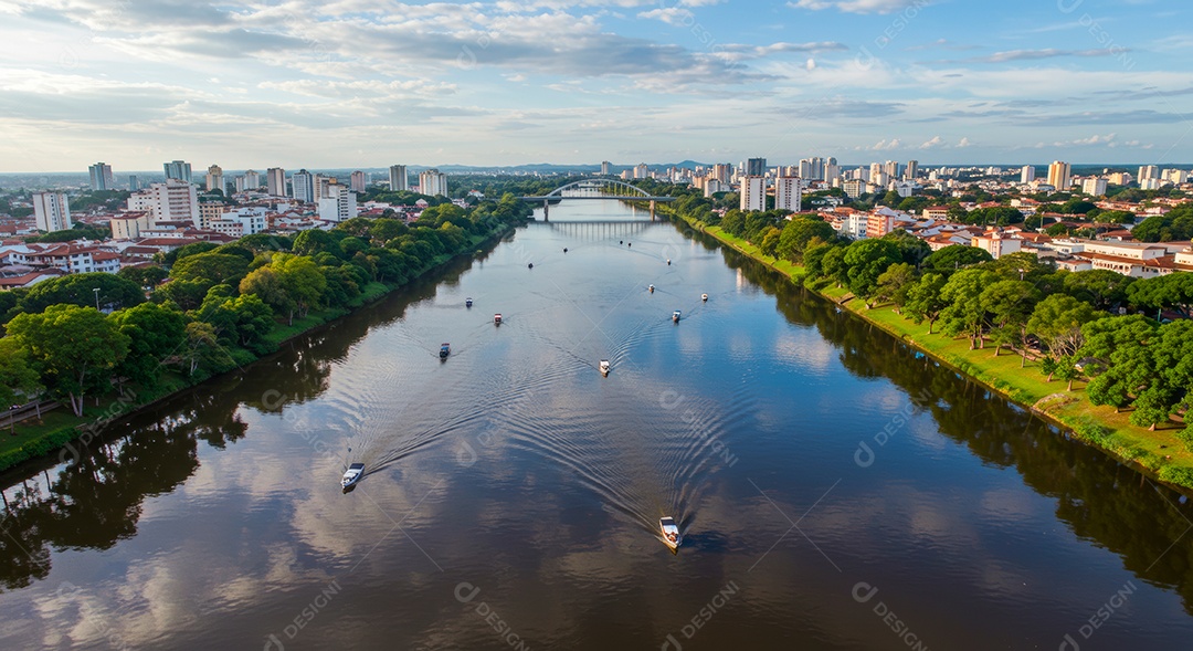 Lindo retrato realista de cidade turística Brusque.