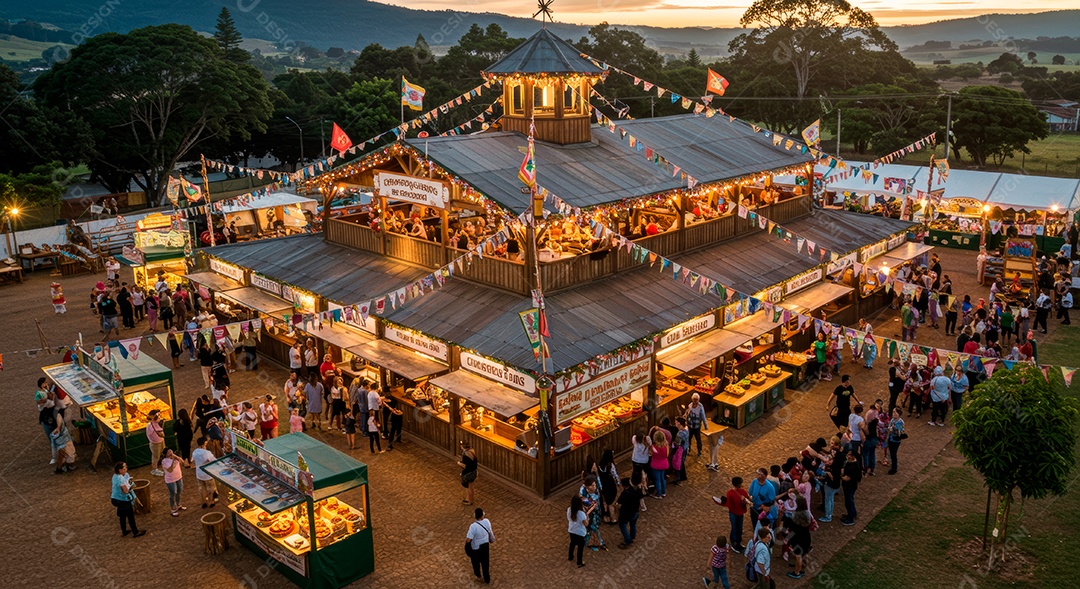 Lindo retrato realista de cidade turística Brusque.