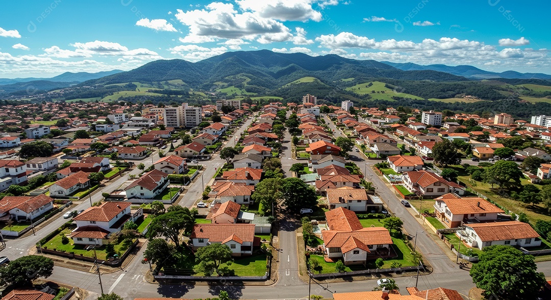 Lindo retrato realista de cidade turística Brusque.