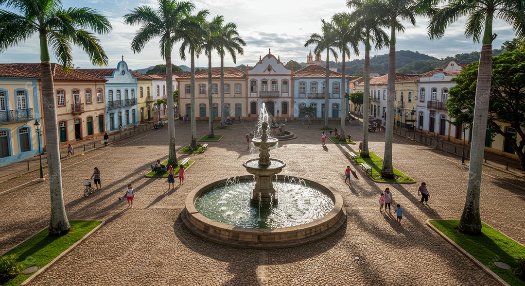 Lindo retrato realista de cidade turística Brusque.
