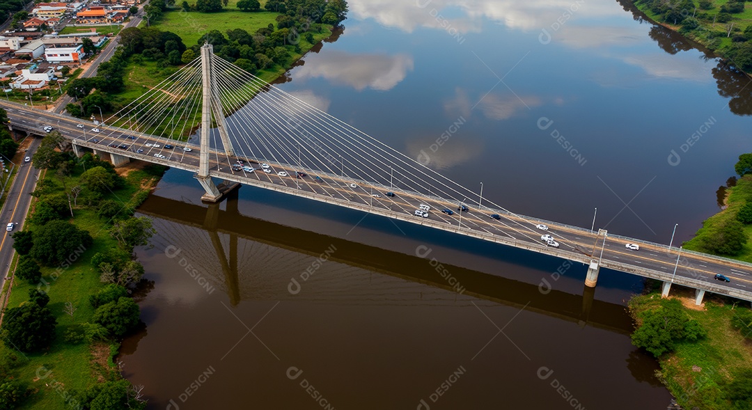 Lindo retrato realista de cidade turística Brusque.