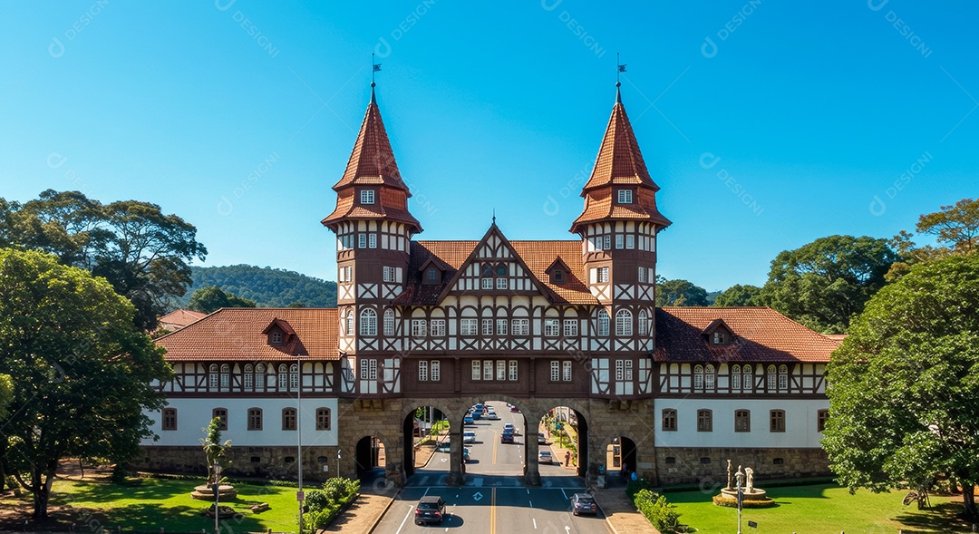 Lindo retrato realista de cidade turística Brusque.