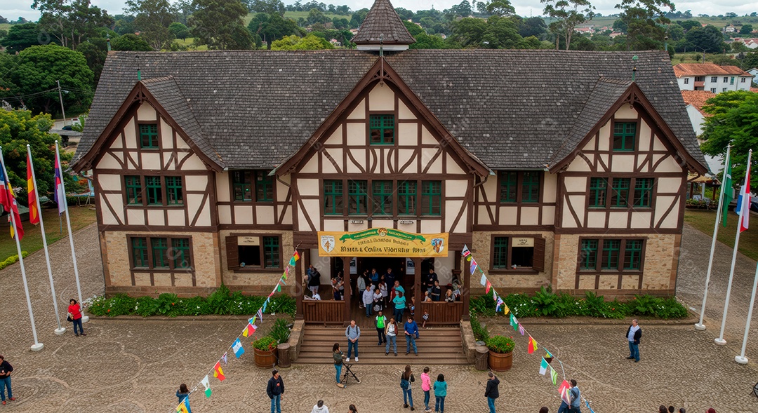 Lindo retrato realista de cidade turística Brusque.