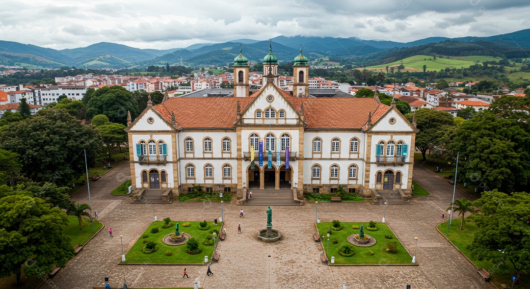 Lindo retrato realista de cidade turística.