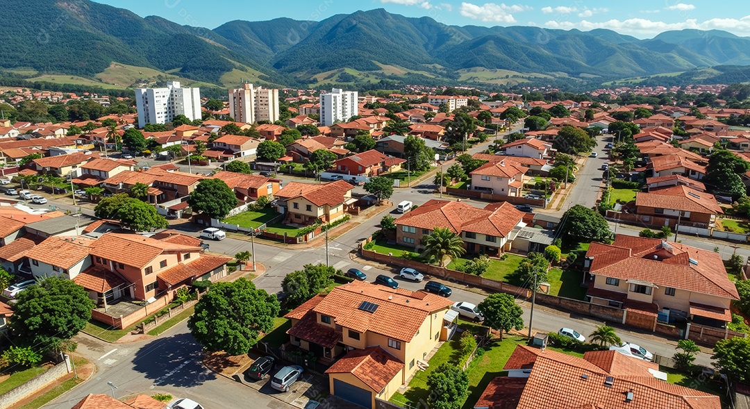 Lindo retrato realista de cidade turística Brusque.