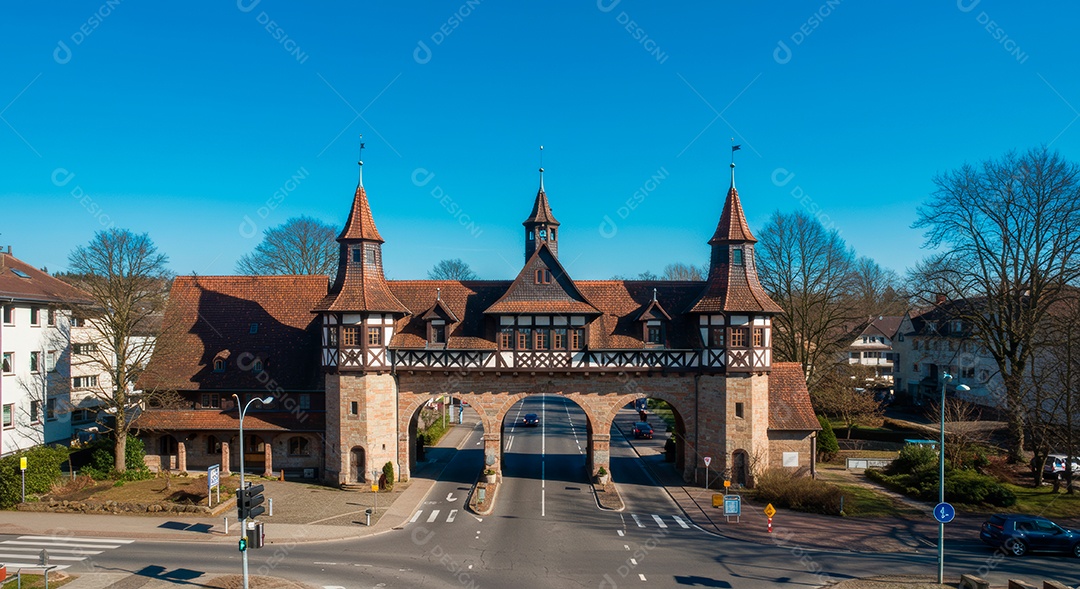 Lindo retrato realista de cidade turística Brusque.