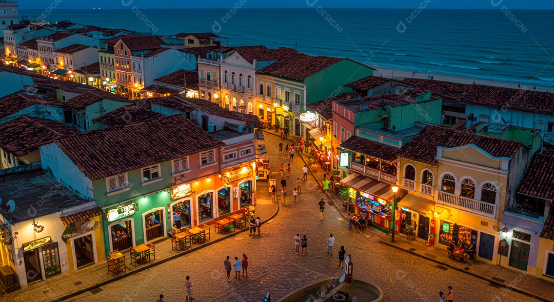 Lindo retrato realista de cidade de Salvador.