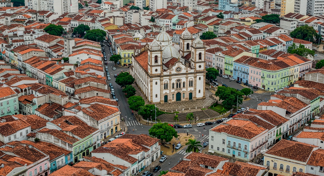 Lindo retrato realista de cidade de Salvador.
