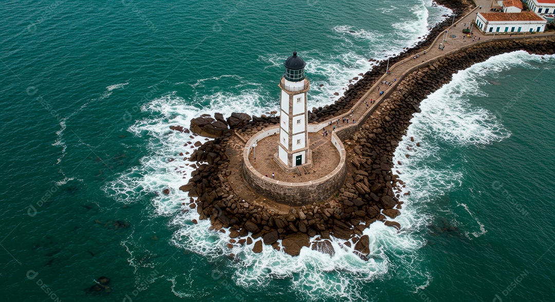 Lindo retrato realista de cidade de Salvador.