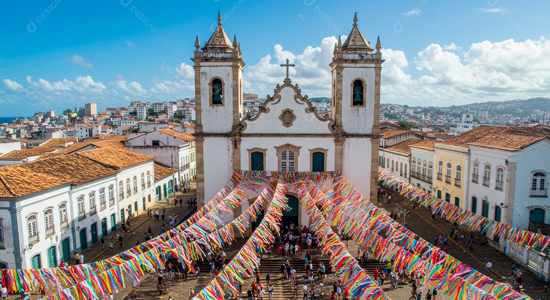 Lindo retrato realista de cidade de Salvador.