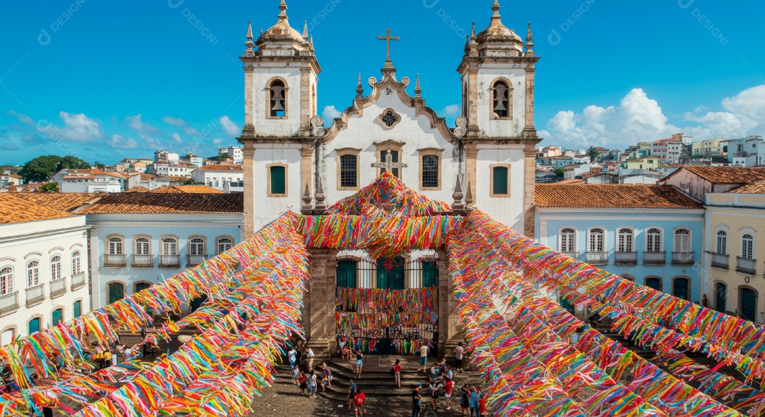 Lindo retrato realista de cidade de Salvador.