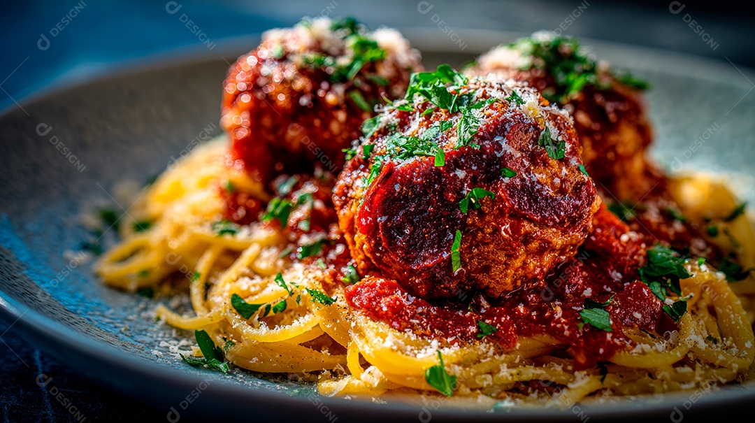 Macarronada em um prato.