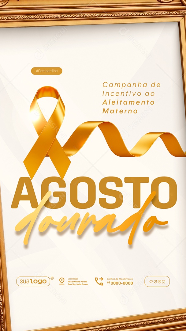 Story Agosto Dourado Mês Do Incentivo à Amamentação Social Media PSD Editável