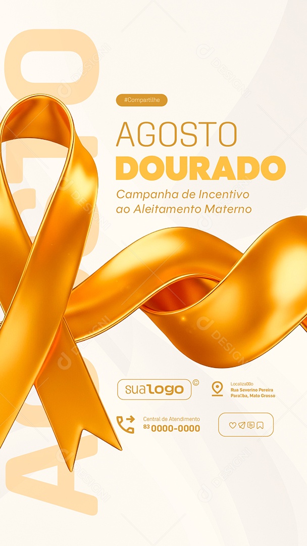 Story Agosto Dourado Mês Do Incentivo à Amamentação Social Media PSD Editável