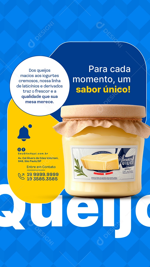 Story Laticínios Para Cada Momento Um Sabor Único Social Media PSD Editável