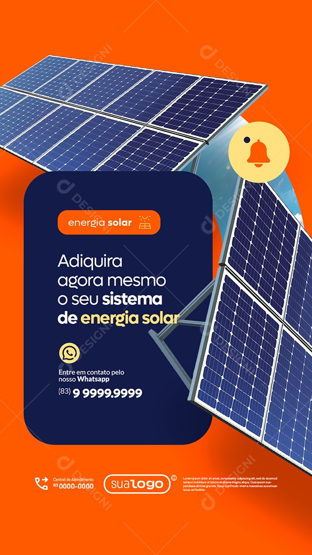 Story Energia Solar Adiquira Agora Mesmo o Seu Sistema Social Media PSD Editável