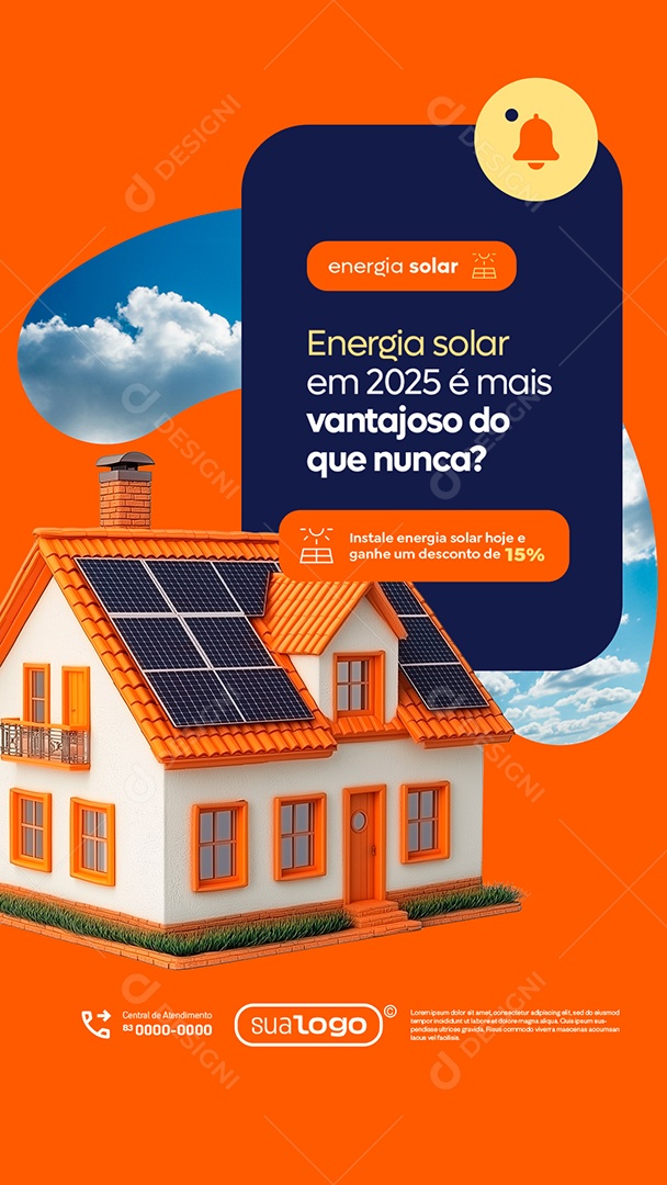 Story Energia Solar em 2025 é Mais Vantajoso do Que Nunca Social Media PSD Editável