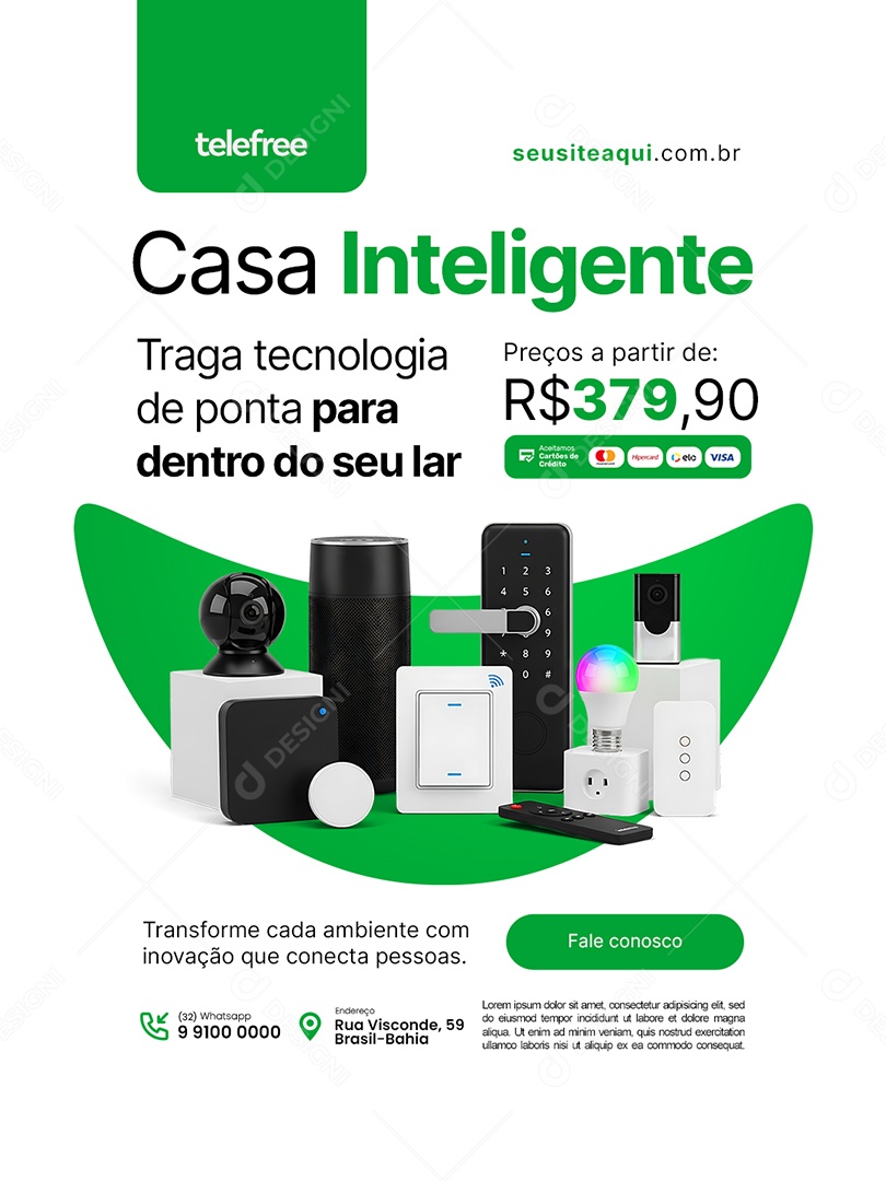 Casa Inteligente Traga Tecnologia de Ponta para Dentro do Seu Lar Social Media PSD Editável