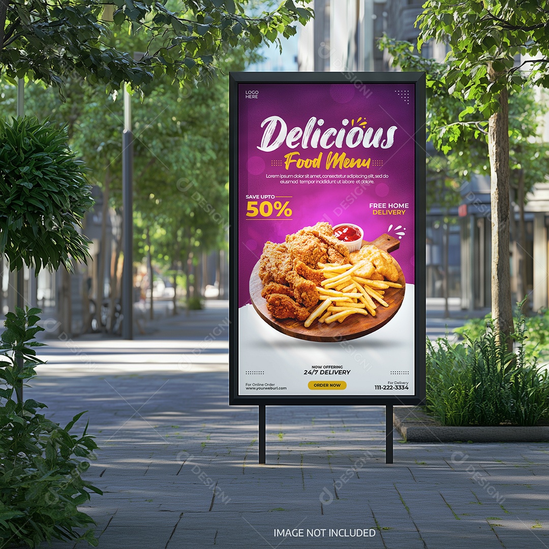 Modelo de Moldura Personalizável PSD Editável