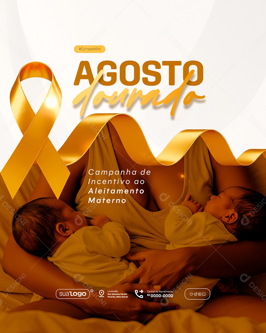Story Agosto Dourado Mês Do Incentivo à Amamentação Social Media PSD Editável