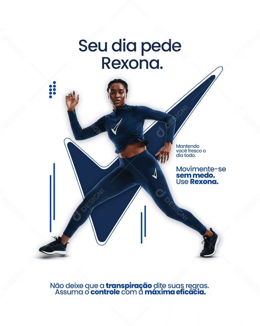 Campanha Publicitária Seu dia Pede Rexona Social Media PSD Editável