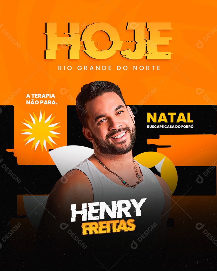 Flyer Feed Hoje Rio Grande do Norte Social Media PSD Editável