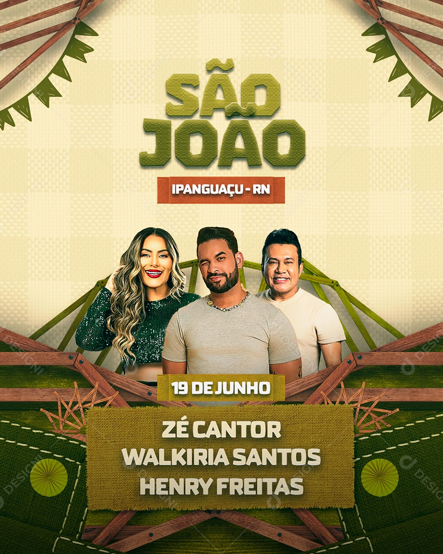 Flyer Feed João Ipanguaçu RN Social Media PSD Editável
