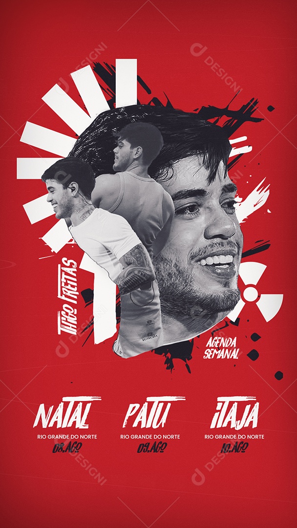 Flyer Story Agenda Semanal Thiago Freitas Social Media PSD Editável