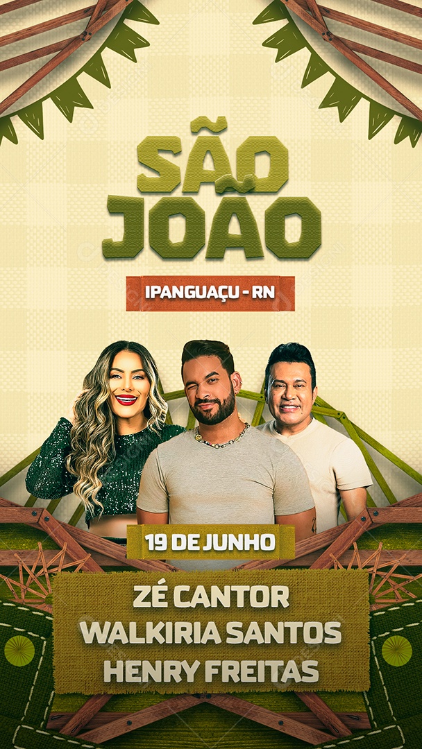 Flyer Story João Ipanguaçu RN Social Media PSD Editável