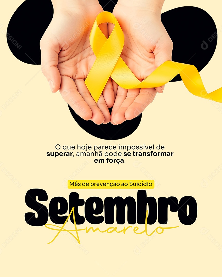 Setembro Amarelo Mês de Combate e Prevenção ao Suicídio o Que Hoje parece Social Media PSD Editável