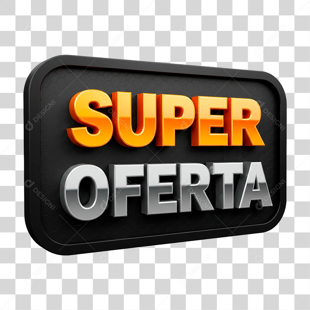 Selo 3D Super Oferta PNG Transparente