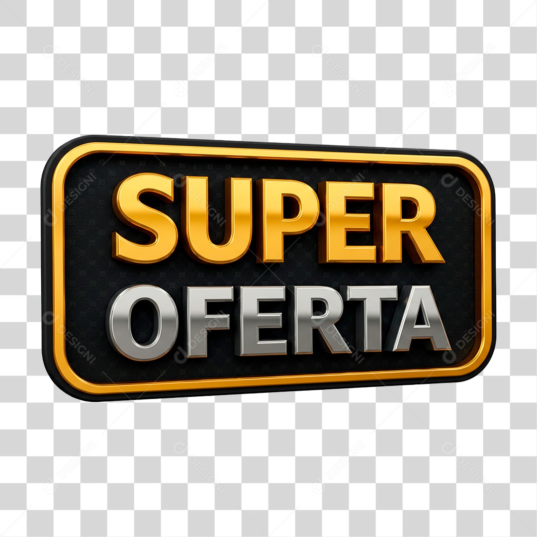 Selo 3D Super Oferta PNG Transparente