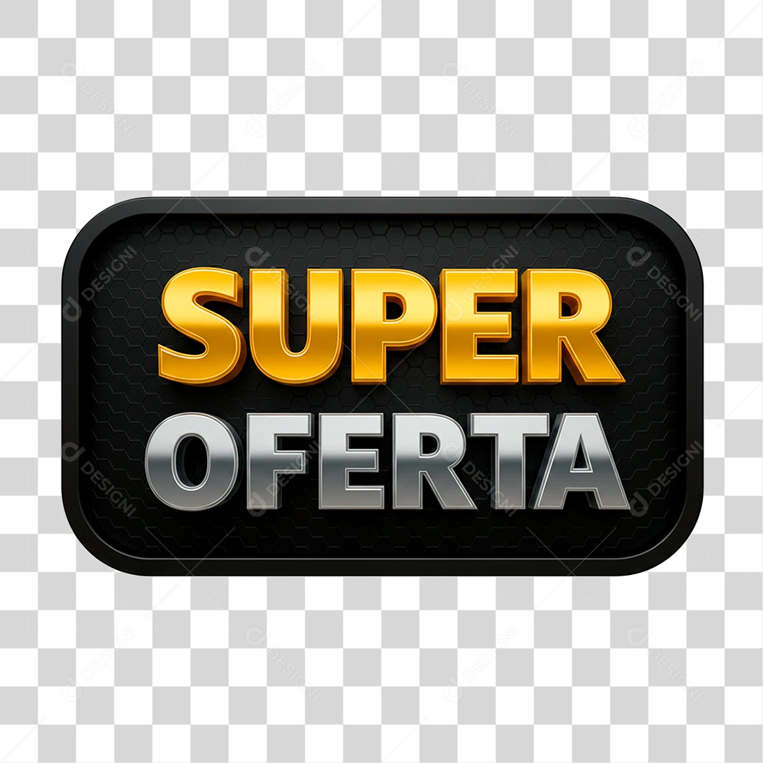Selo 3D Super Oferta PNG Transparente