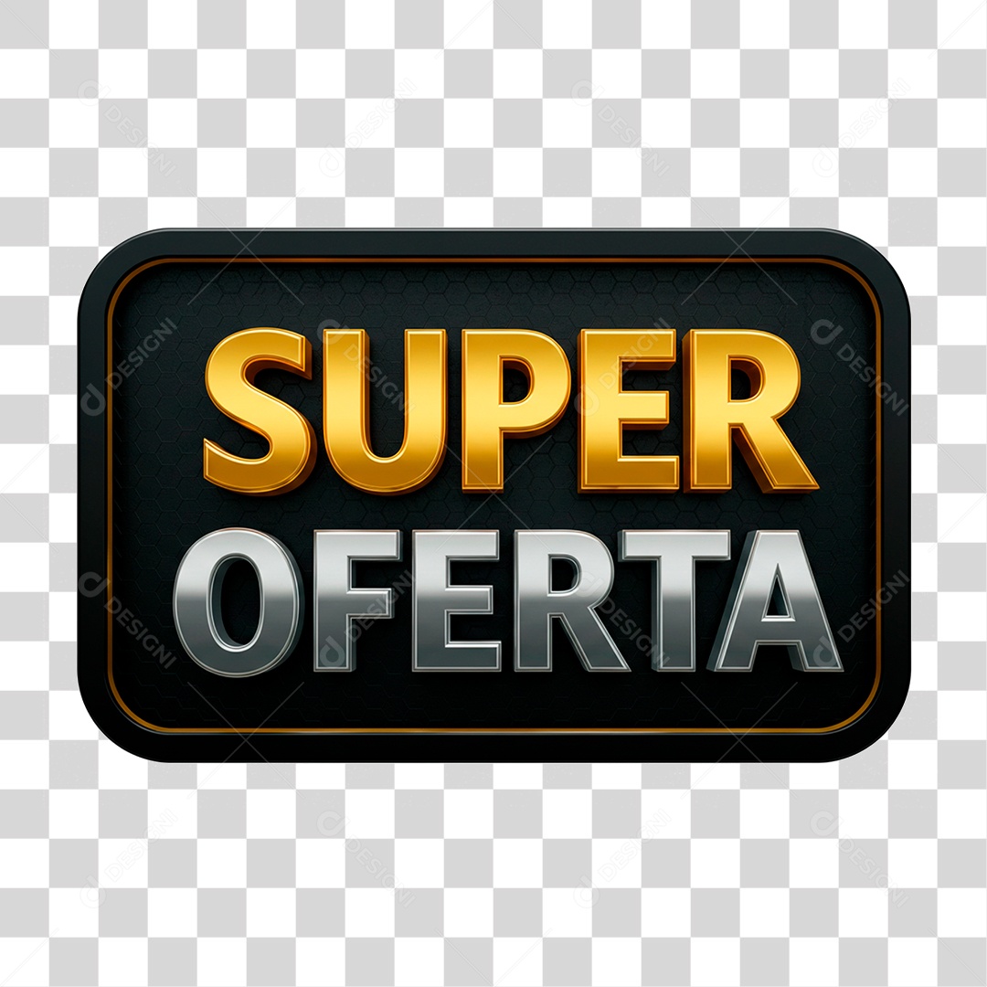 Selo 3D Super Oferta PNG Transparente