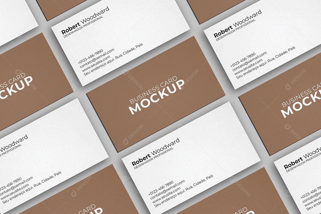 Maquete Cartão de Visitas Mockup PSD